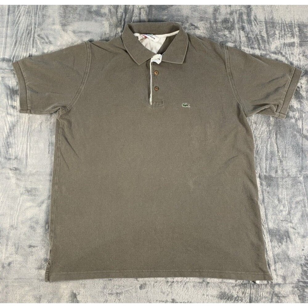 Lacoste Polo Men's XXL Olive Green Embroidered Casual Preppy Shirt